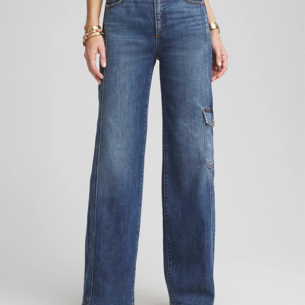 Chico’s High Rise Wide Leg Utility Jean - Picture 2 of 9